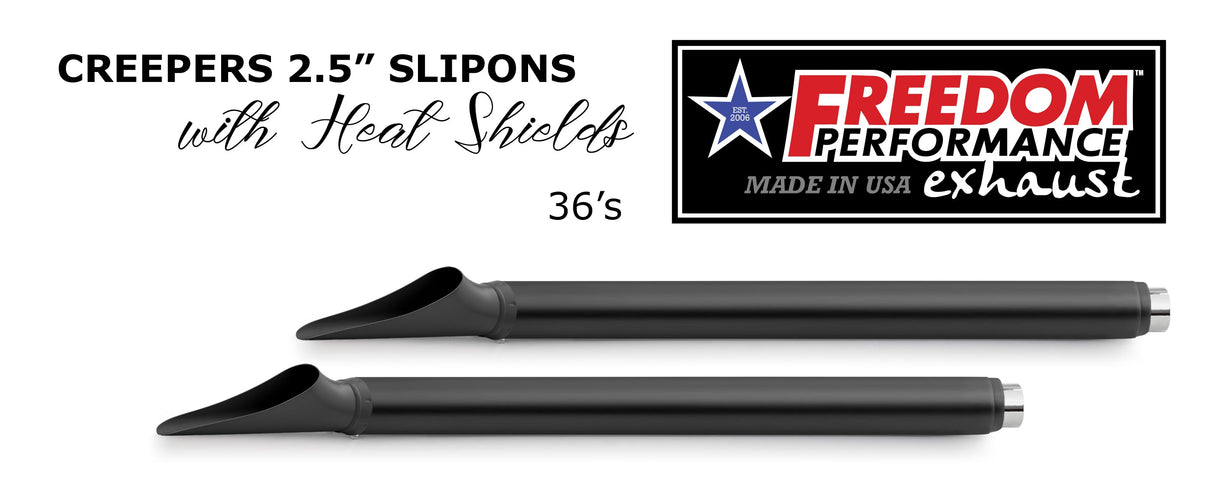 HARLEY FREE WHEELER CREEPER & SHARKTAIL 2.5" SLIP-ONS BUNDLE