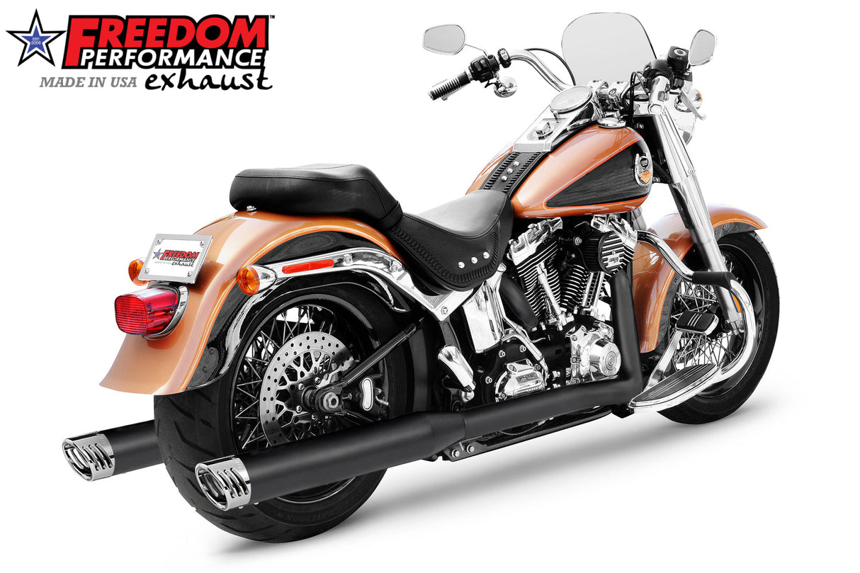 HARLEY SOFTAIL 4" RACING TRUE-DUAL FULL SYSTEM CLASSIC 1986-2017