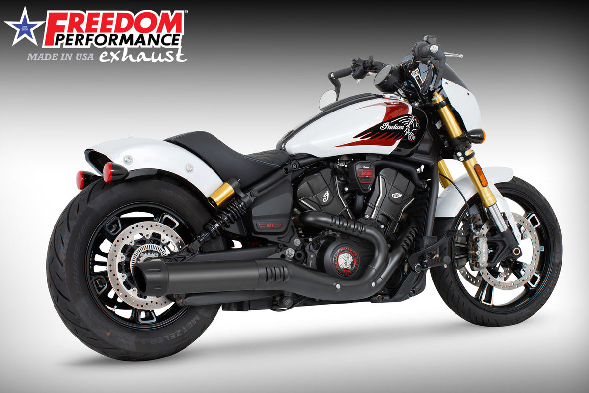 INDIAN  2025 SCOUT 101-CLASSIC-SUPER-SPORT-BOBBER 4" SLIP-ON BUNDLE (2025 SCOUTS ONLY)