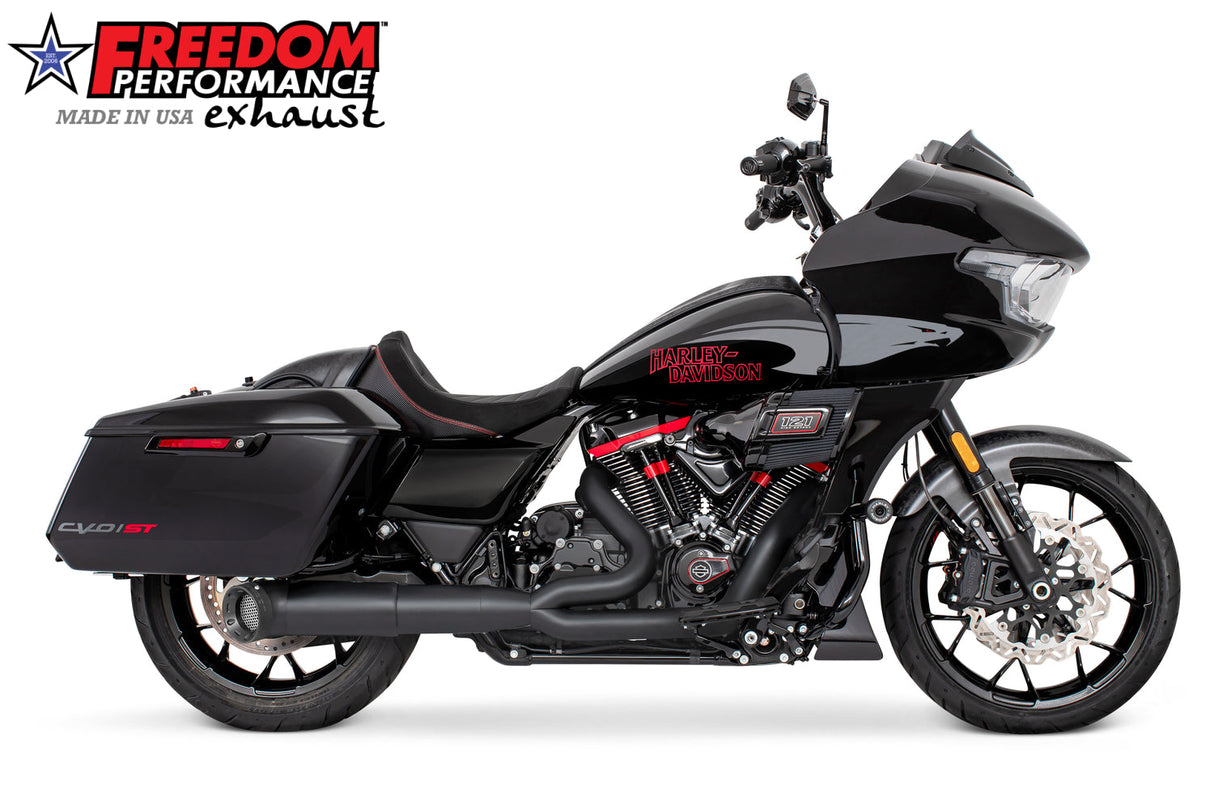 HARLEY TOURING 4.5" 2 STEPPED MID UNION 2-INTO-1 TURNOUT BUNDLE 2017-PRESENT