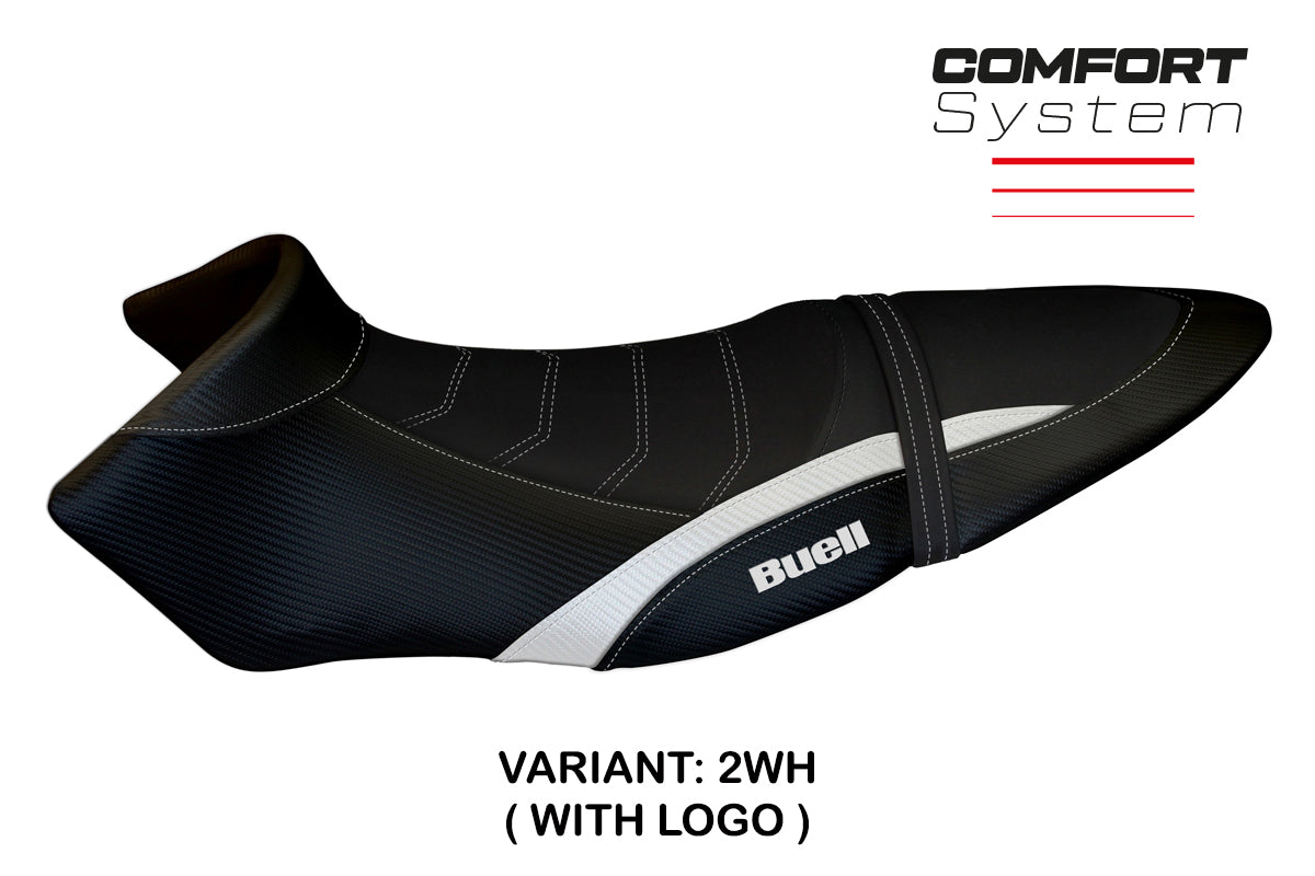 Tappezzeria Italia Buell XB12S XB12SX 2019-2021 Seat Cover Comfort in White and Black