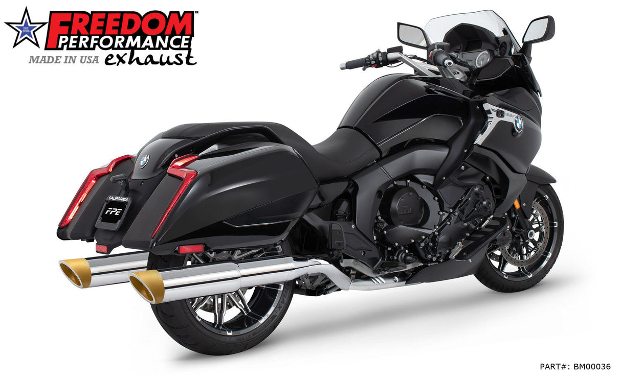 BMW K 1600 B GRAND AMERICA 2-STEP 4.5" FREEDOM SLIP-ONS 2017-PRESENT BUNDLE