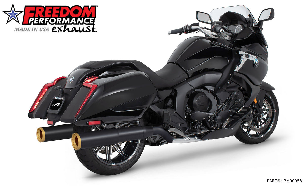 BMW K 1600 B GRAND AMERICA 2-STEP 4.5" FREEDOM SLIP-ONS 2017-PRESENT BUNDLE