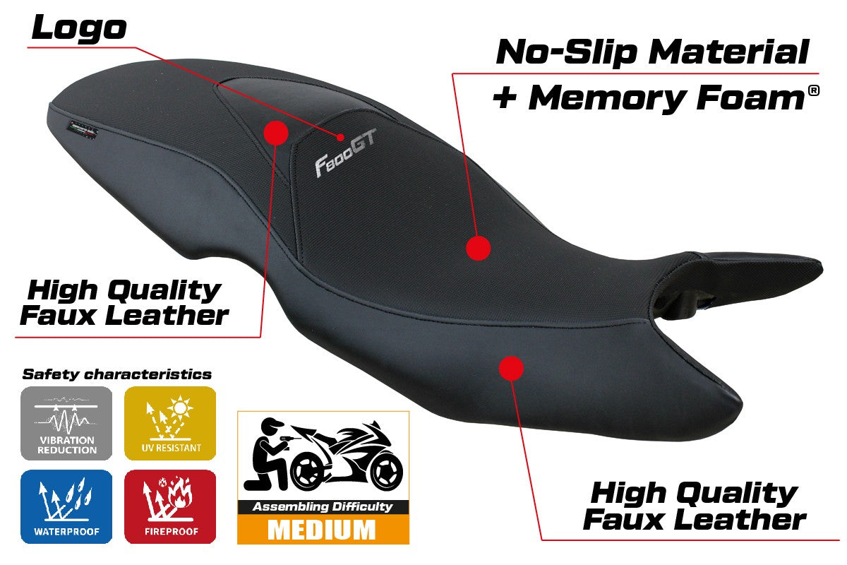Tappezzeria Italia BMW F800GT 2012 2013 2014 2015 2016 Seat Cover Comfort Black