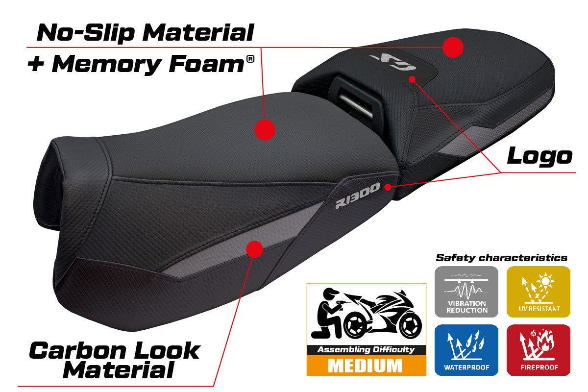 Tappezzeria Italia BMW R1300GS Adventure 2024-2025 Seat Cover Comfort Grey black