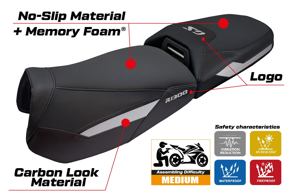Tappezzeria Italia BMW R1300GS Adventure 2024-2025 Seat Cover Comfort Silver black
