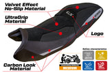 Tappezzeria Italia BMW R1300GS 2023-2025 Touring Seat Cover Ultragrip in Silver and Black