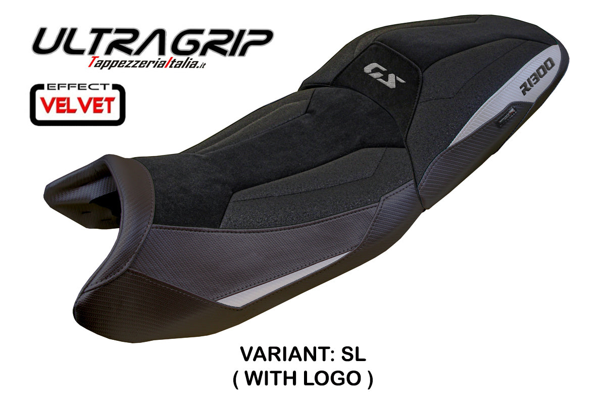 Tappezzeria Italia BMW R1300GS 2023-2025 Touring Seat Cover Ultragrip in Silver and Black