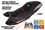 BMW R1300GS 2023-2025 Touring Seat Cover Tappezzeria Italia Ultragrip in White and Black