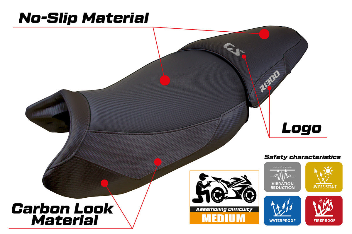 Tappezzeria Italia BMW R1300GS 2023-2025 Standard Seat Cover in Black