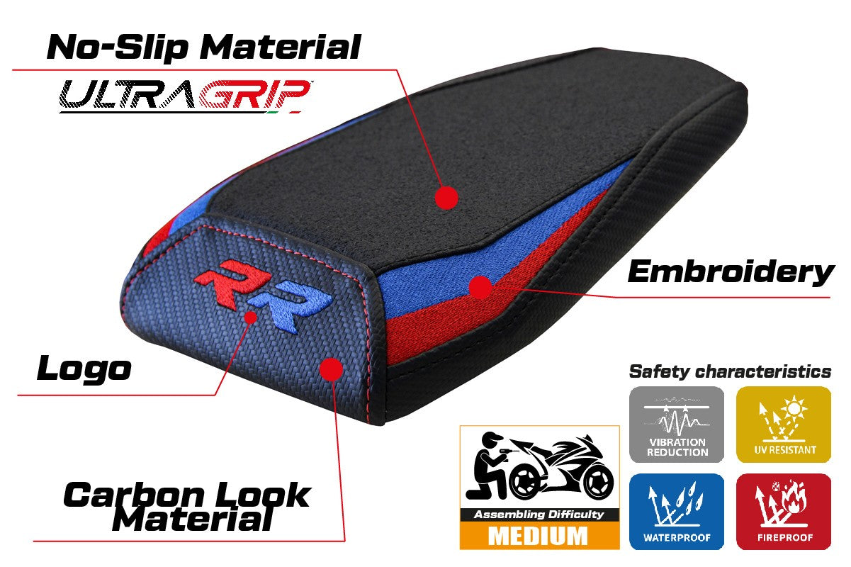 Tappezzeria Italia BMW M1000RR 2023-2025 Seat Cover Ultragrip Red Blue Black