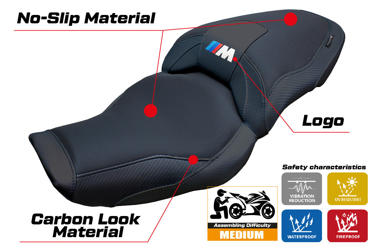Tappezzeria Italia BMW M1000XR 2024-2025 Seat Cover in Black