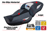 Tappezzeria Italia BMW M1000XR 2024-2025 Seat Cover Ultragrip in Silver and Black