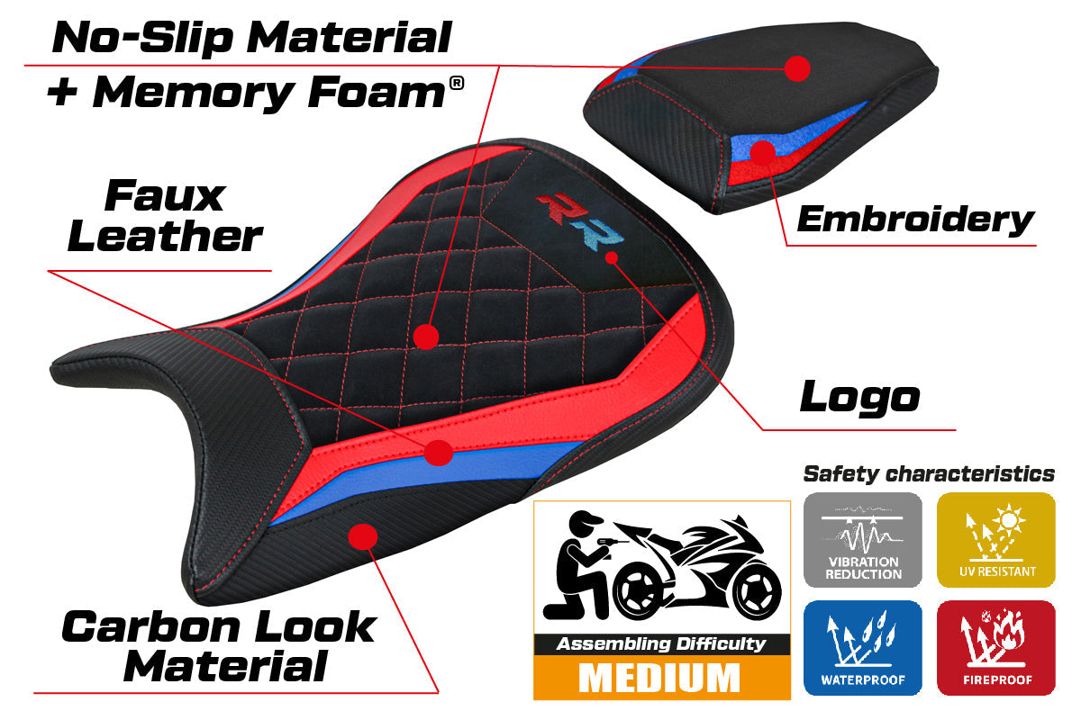 Tappezzeria Italia BMW S1000RR 2019-2025 Seat Cover Comfort in HP Diamond