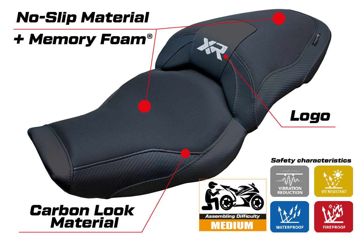 Tappezzeria Italia BMW S1000XR 2024-2025 Seat Cover Comfort in Black