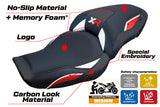 Tappezzeria Italia BMW S1000XR 2024-2025 Seat Cover Comfort in White Red and Black