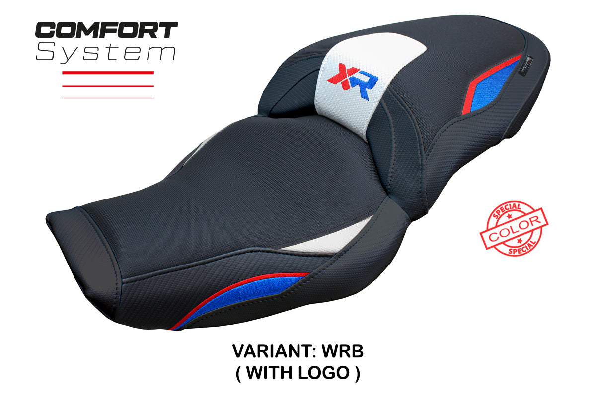Tappezzeria Italia BMW S1000XR 2024-2025 Seat Cover Comfort in White Red Blue and Black