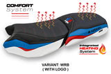Tappezzeria Italia BMW R1250GS ADV 2019-2024 Comfort Heated Seat Cover in White, Red and Blue