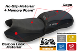Tappezzeria Italia i BMW R1250GS 2019-2023 Comfort Heated Seat Cover Italia in Black