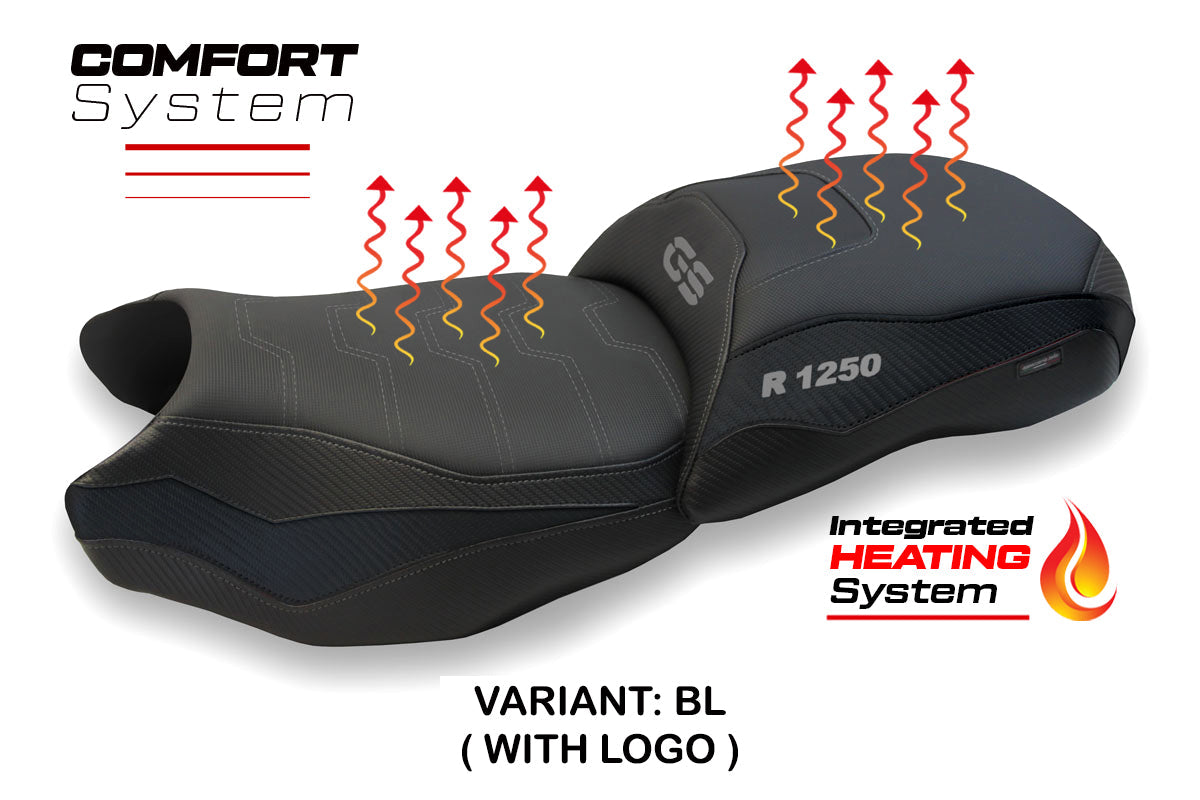 Tappezzeria Italia i BMW R1250GS 2019-2023 Comfort Heated Seat Cover Italia in Black