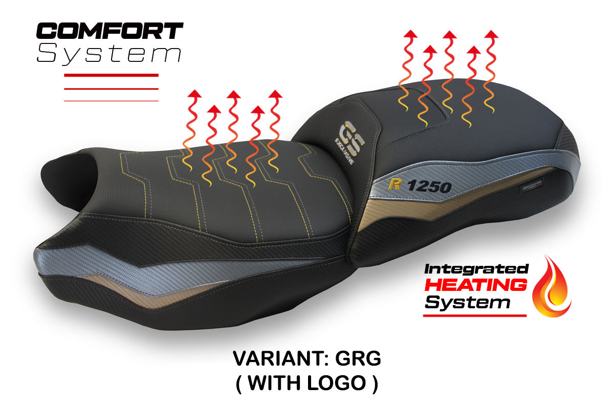 Tappezzeria Italia BMW R1250GS 2019-2023 Comfort Heated Seat Cover in Grey Gold