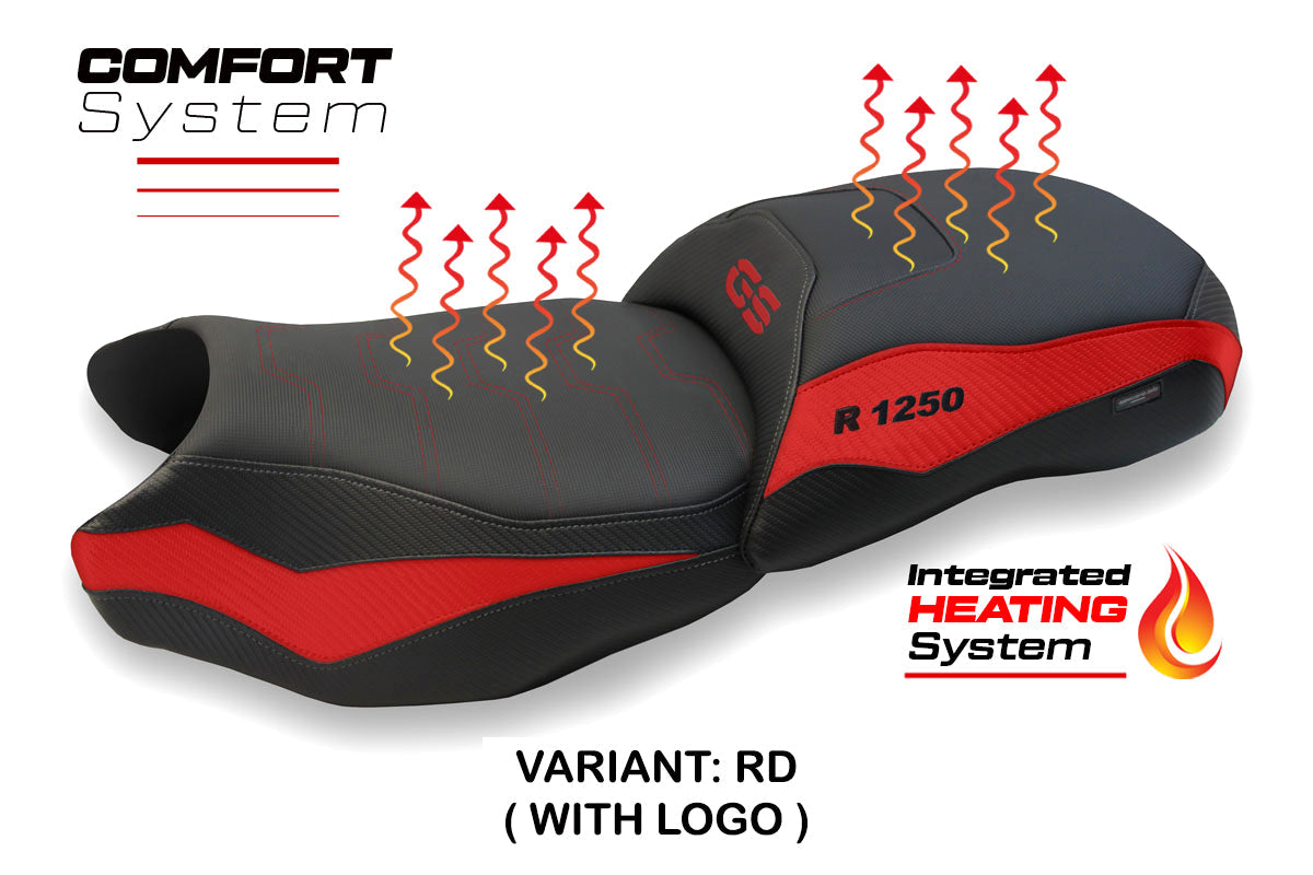 Tappezzeria Italia BMW R1250GS 2019-2023 Comfort Heated Seat Cover in Red and Black