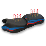 Tappezzeria Italia BMW R1250GS 2019-2023 Comfort Heated Seat Cover in Red and Blue