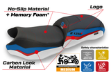 Tappezzeria Italia BMW R1250GS 2019-2023 Comfort Heated Seat Cover in White Red Blu