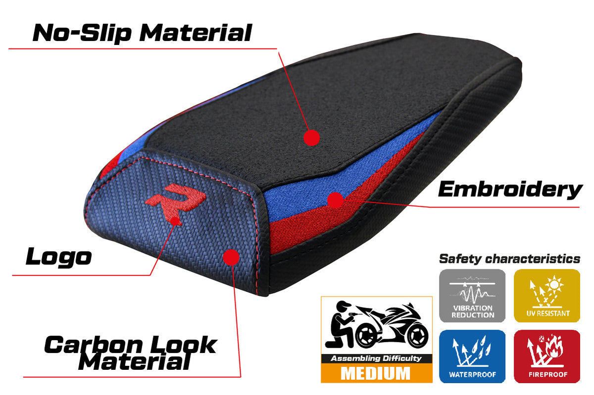 BMW M1000R 2022-2025 Rear Seat Cover Tappezzeria Italia Ultragrip in Red, Blue and Black