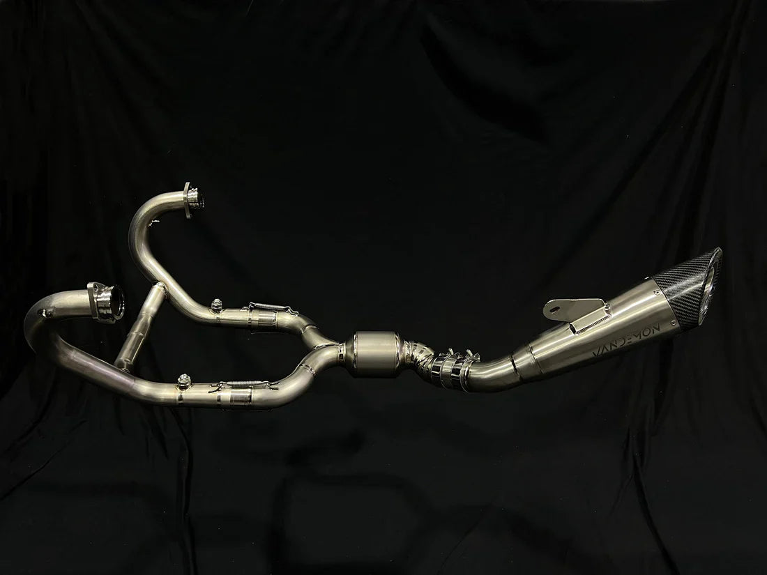 Vandemon  BMW R NINET Titanium Exhaust System with Brushed Headers 2014-2023 BMWRNINETTIEXHBRB VA-22