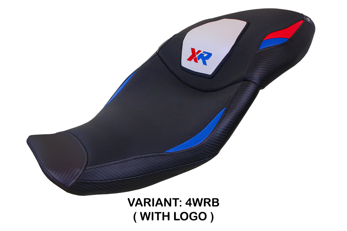 Tappezzeria Italia BMW S1000XR 2020-2023 Seat Cover in White, Red and Blue