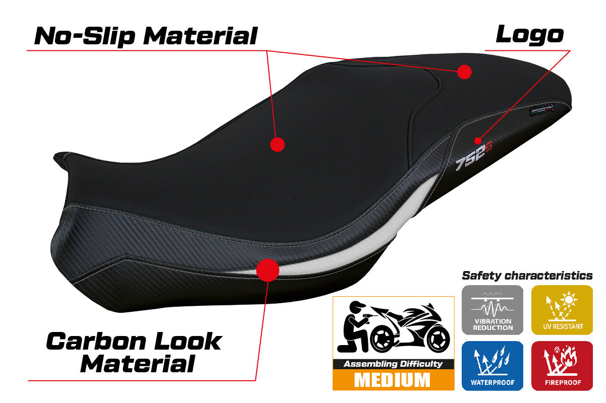 Tappezzeria Italia Benelli 752S 2019-2025 Seat Cover in White and Black