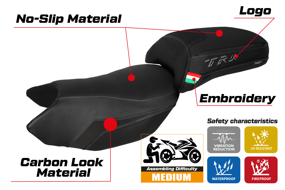 Tappezzeria Italia Benelli TRK 502 2017-2025 Seat Cover in Black