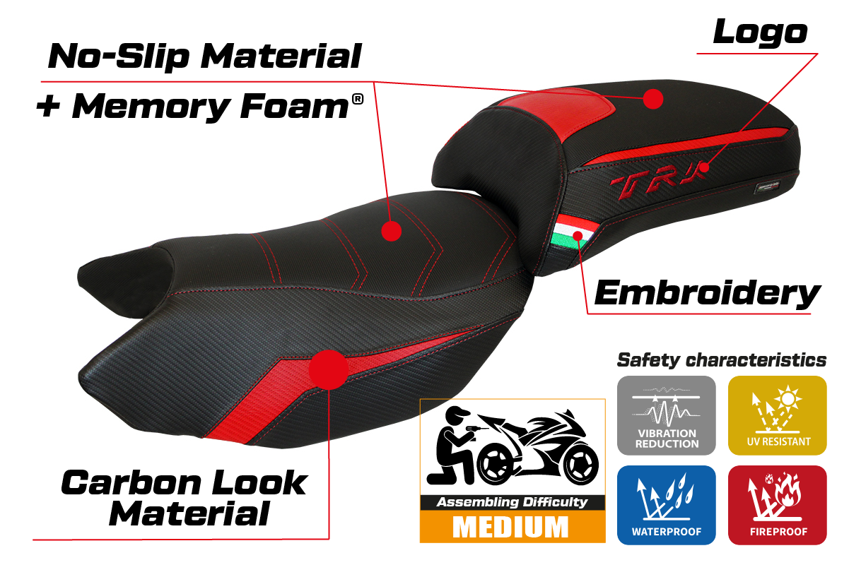 Tappezzeria Italia Benelli TRK 502 2017-2025 Seat Cover Comfort in Red