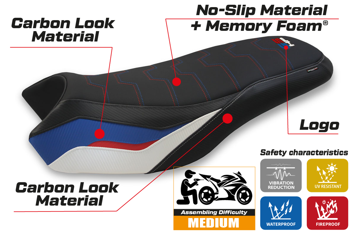 Tappezzeria Italia BMW R1200GS R1250GS Rallye 2017-2024 Seat Cover Comfort in HP