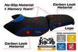 Tappezzeria Italia BMW R1200GS Adventure 2006-2012 Seat Cover Comfort in Blue