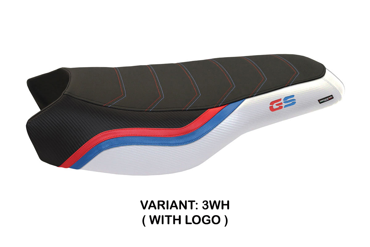 Tappezzeria Italia BMW R1200GS R1250GS Rallye 2017-2024 Seat Cover in White and Black