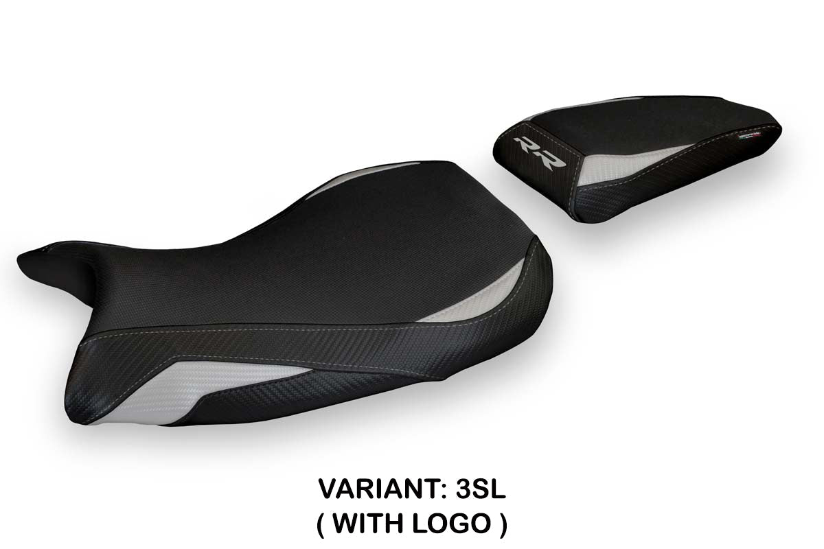 Tappezzeria Italia BMW S1000RR 2019-2025 Seat Cover in Silver and Black