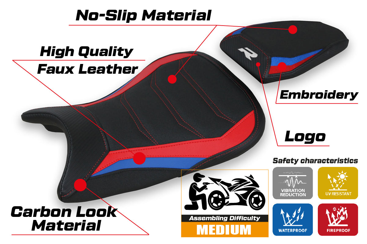 Tappezzeria Italia BMW S1000R 2021-2025 Seat Cover Ultragrip in HP Black