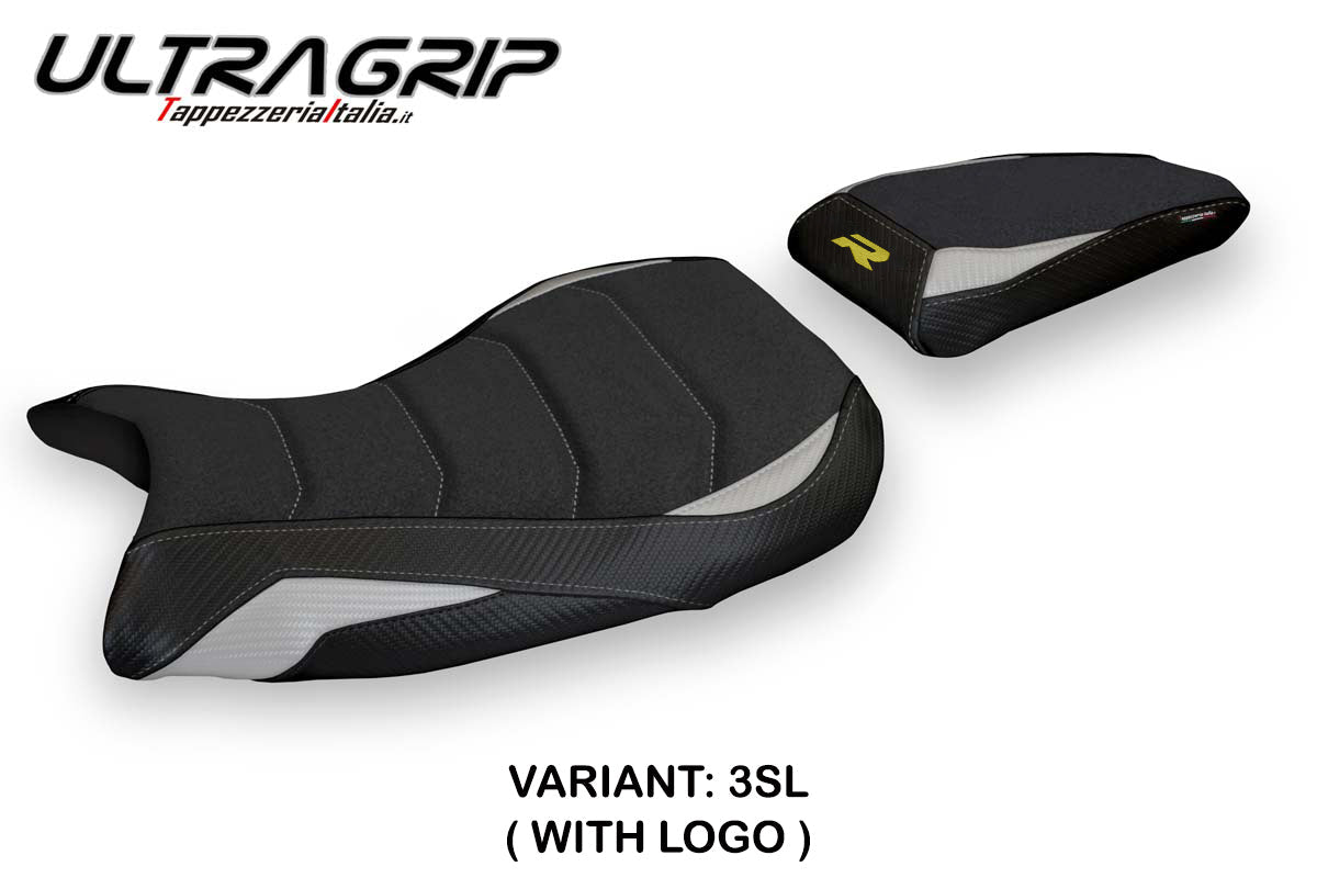 Tappezzeria Italia BMW S1000R 2021-2025 Seat Cover Ultragrip in Silver and Black