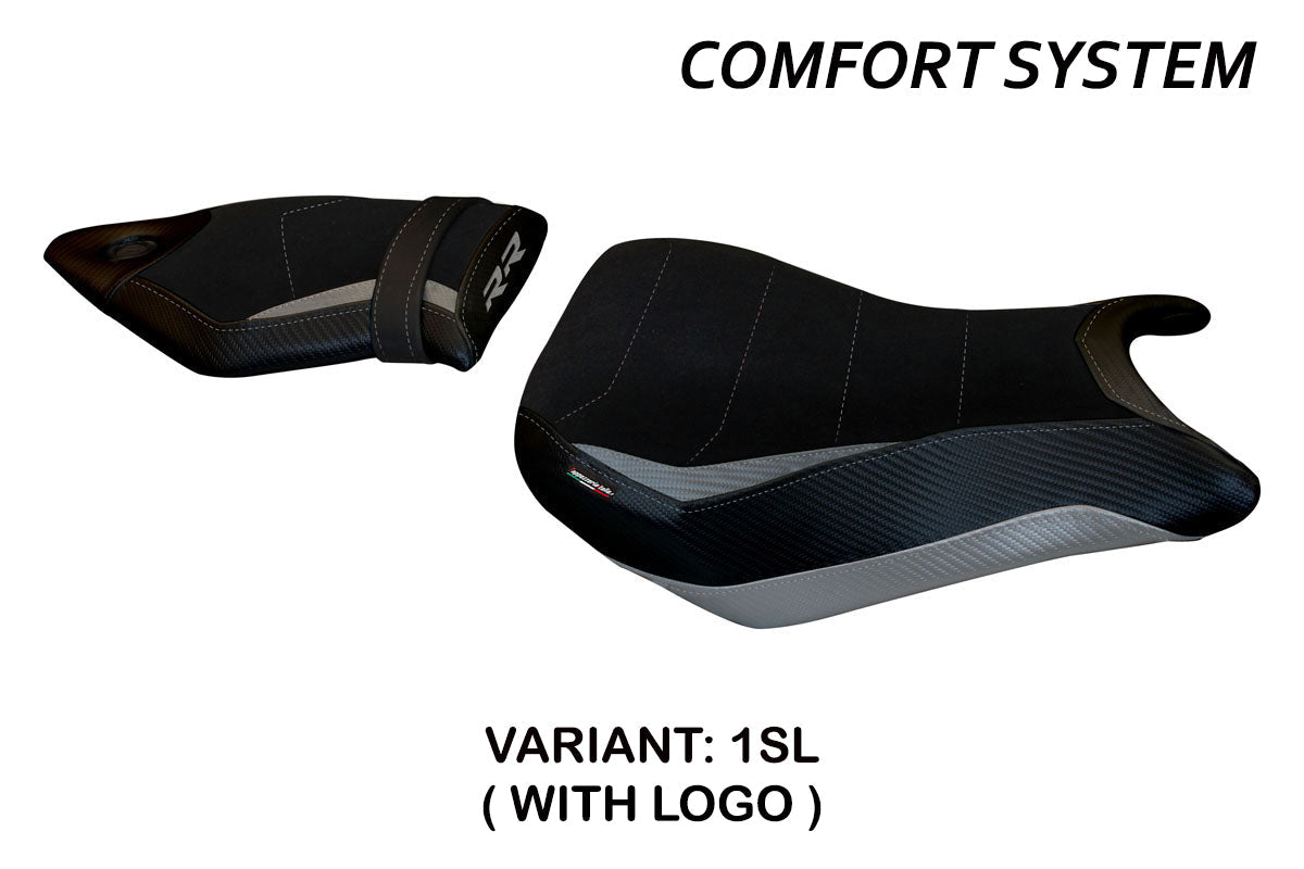 Tappezzeria Italia BMW S1000RR 2015-2018 Seat Cover Comfort in Silver and Black