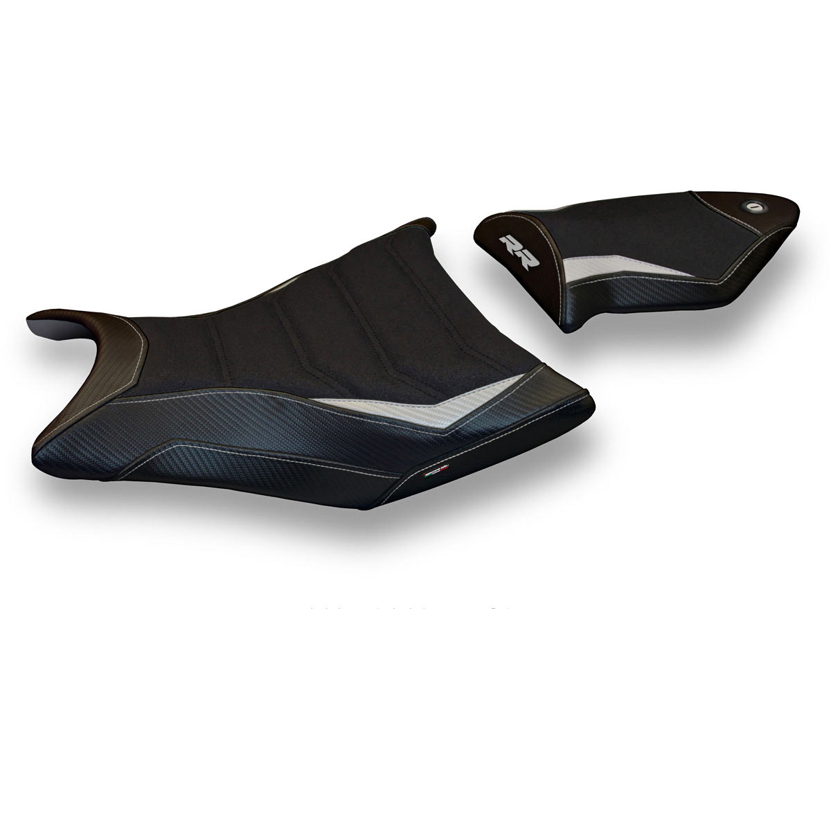 Tappezzeria Italia BMW S1000RR 2009-2011 Seat Cover Ultragrip in Silver and Black