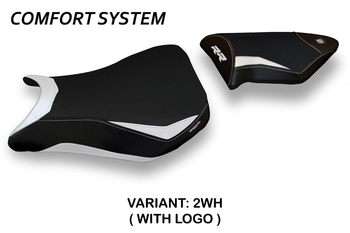 Tappezzeria Italia BMW S1000RR 2012-2014 Seat Cover Comfort in White and Black