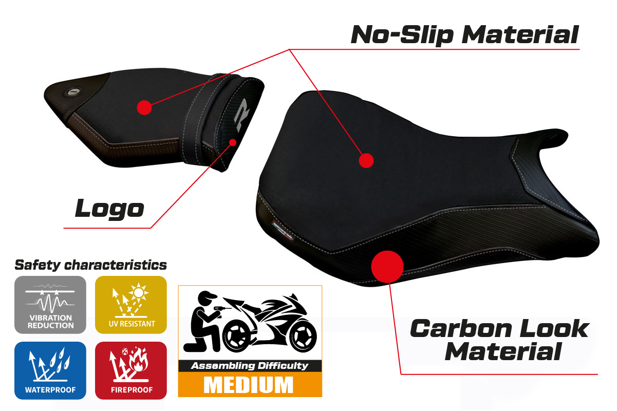 Tappezzeria Italia BMW S1000R 2014-2020 Seat Cover in Black