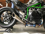 Vandemon Brushed Titanium Exhaust System Ninja H2 & H2R 2015-26 KAWAH2TICSBRUEXHD VA-2