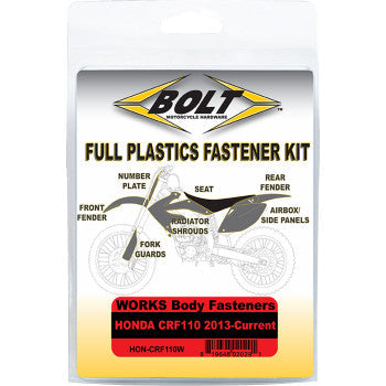 BOLT Body Work Fastener Kit - '13-'25 Honda CRF110F HON-CRF110W