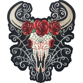 LETHAL THREAT D.O.D Western Skull Large Embroidered Patch - Large LT30228