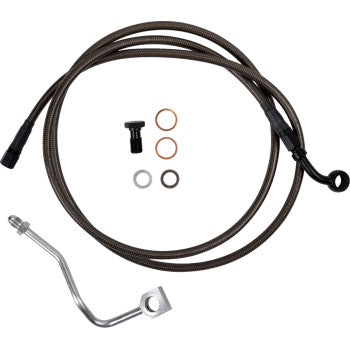 BARNETT Brake Line - Upper - Carbon Coat w/ Black Fittings - +6" 254-30-51133-6