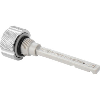 FIGURATI DESIGNS Transmission Oil Dipstick - Magnetic - Knurled - Silver - Twin Cam  FD01-MAGTD-KN-SS