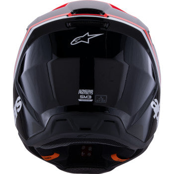 ALPINESTARS SM3 Helmet - Radium - Gloss Black/Red Fluo/White - XS 8300826-1553-XS